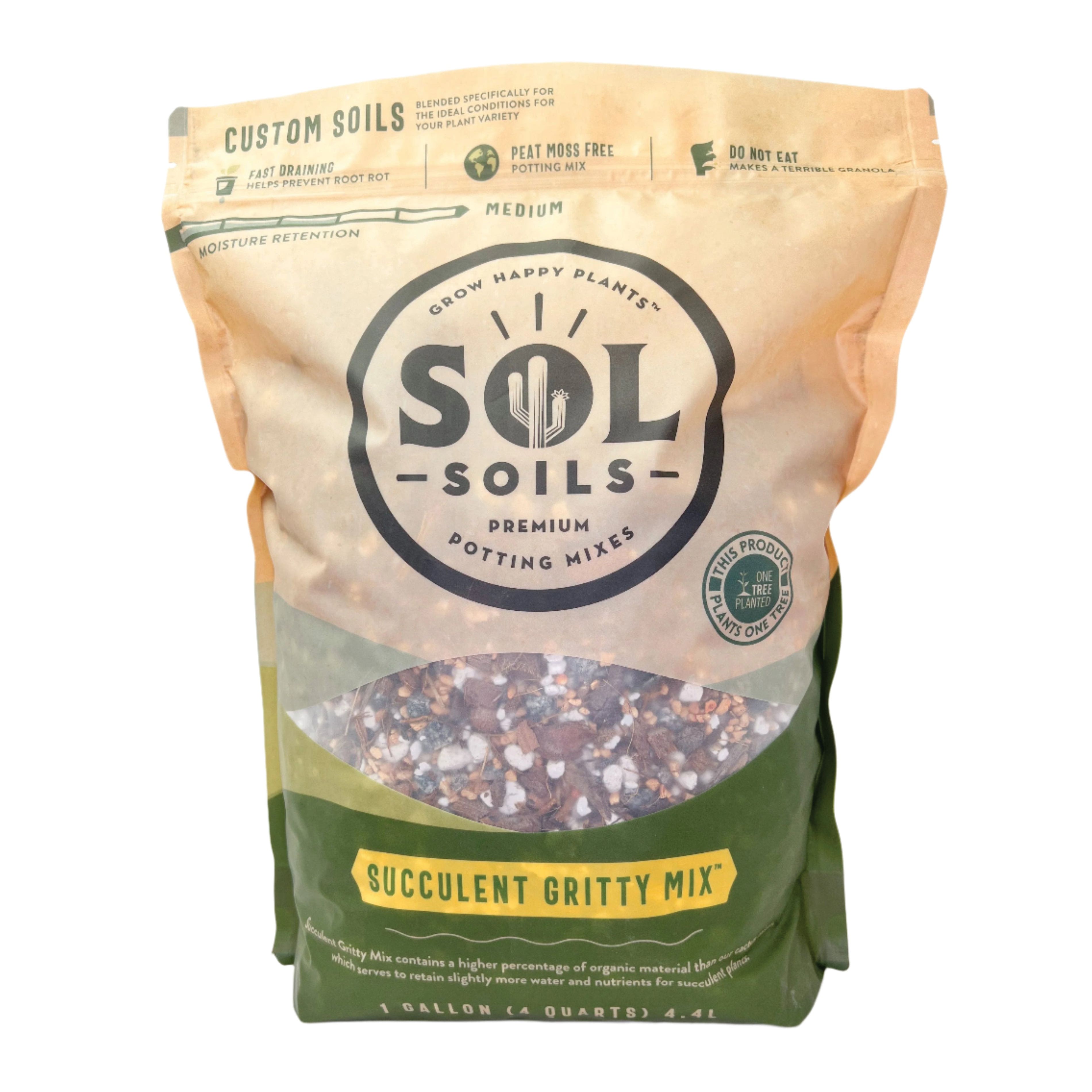 Sol Soils 01-003-03-1GAL Succulent Gritty Mix, 1 gal