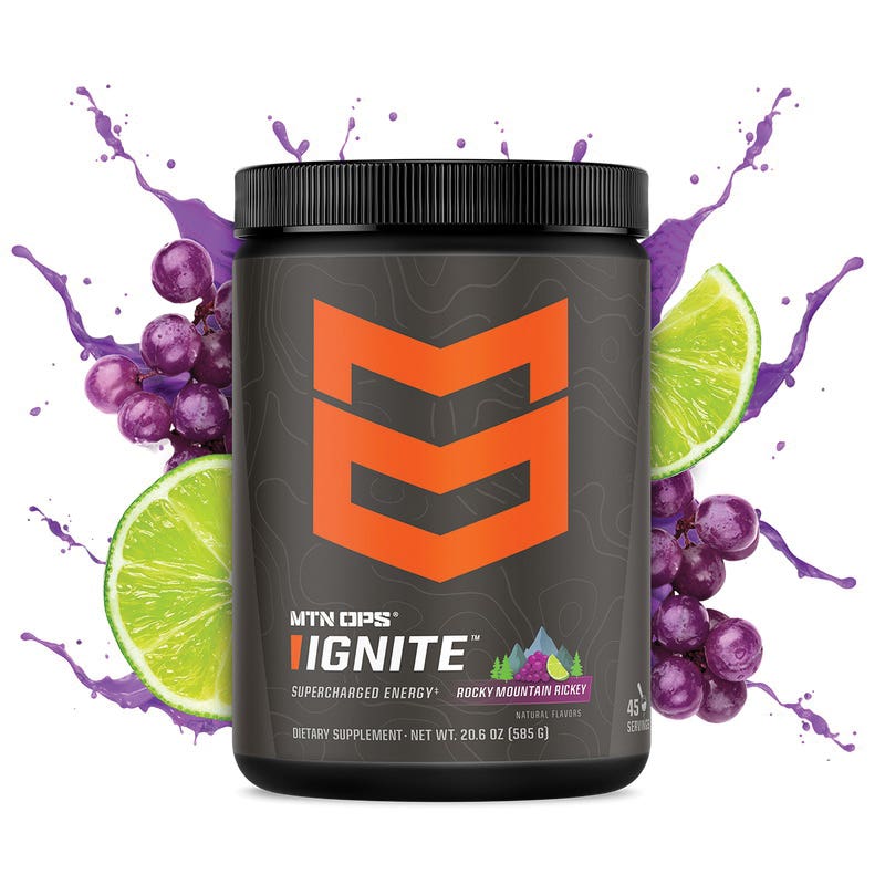 MTN OPS IGNITE Drink Mix, Water, Rocky Mountain Rickey Tub