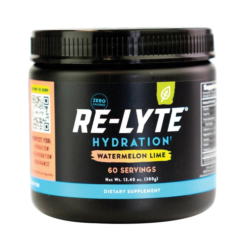 Redmond Re-Lyte Hydration Drink Mix, Sugar-Free, Watermelon Lime, 380 g Tub