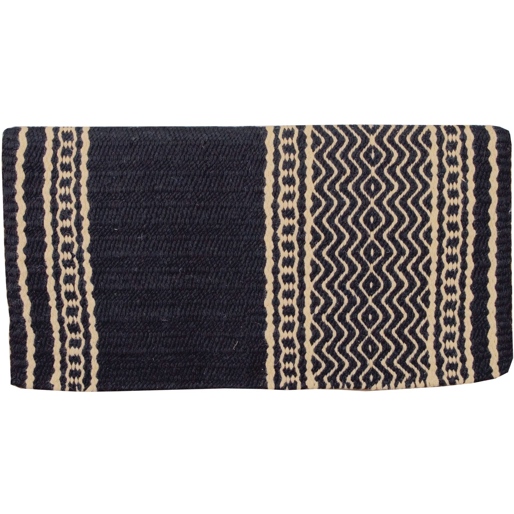Mustang Manufacturing Horse Blanket, Wool, Black/Cream