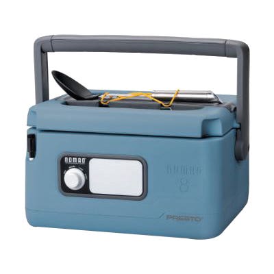 Presto Nomad Traveling Slow Cooker, 8 qt, 120 VAC, 8 W, Touch Control, Porcelain, Blue