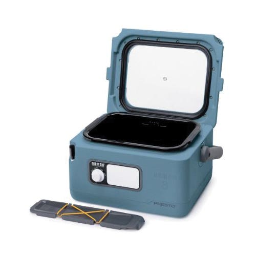 Presto Nomad Traveling Slow Cooker, 8 qt, 120 VAC, 8 W, Touch Control, Porcelain, Blue