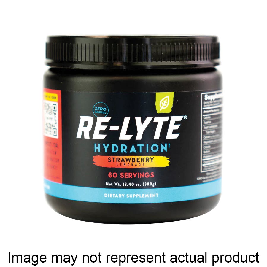 Redmond Re-Lyte Hydration Drink Mix, Sugar-Free, Strawberry Lemonade, 6.88 oz Jar