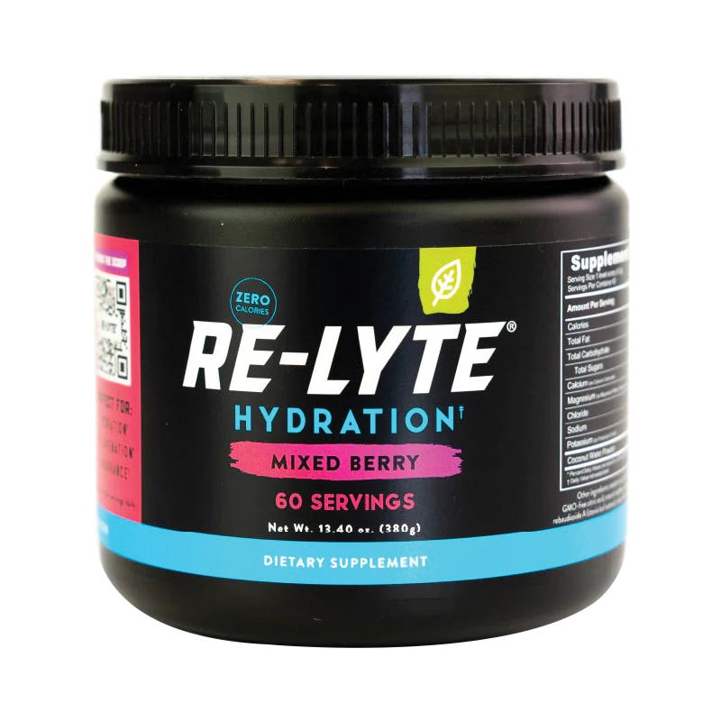 Redmond Re-Lyte Hydration Drink Mix, Sugar-Free, Mixed Berry, 13.4 oz Tub