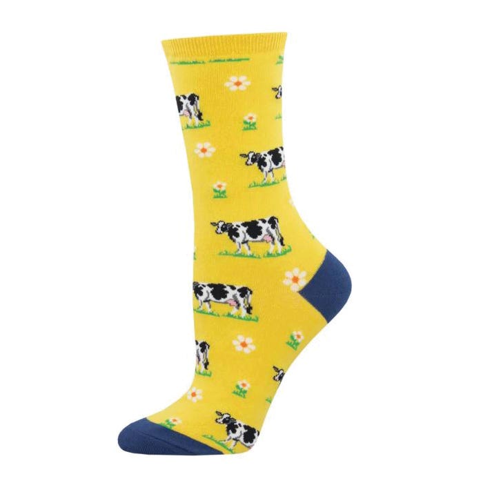 Socksmith Women's Legendairy Daisy Cow Crew Socks