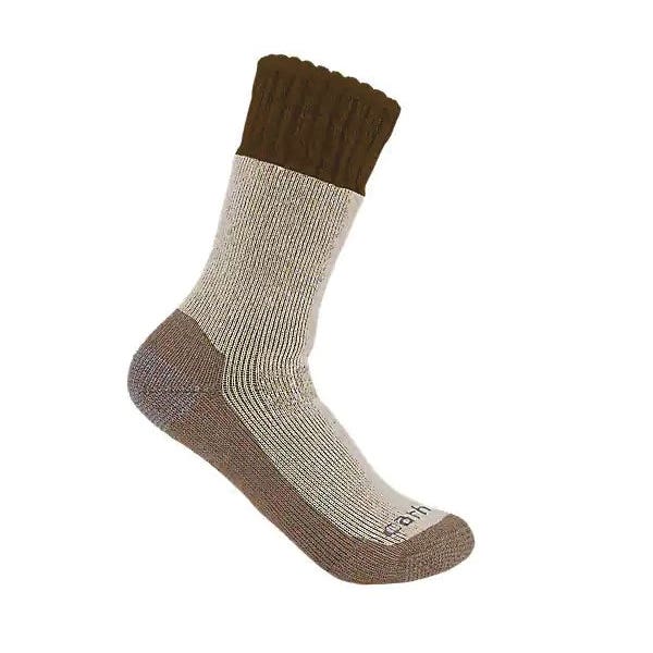 Carhartt Boot Socks, Men's, L, Acrylic/Elastane/Nylon/Polyester/Wool, Carhartt Brown