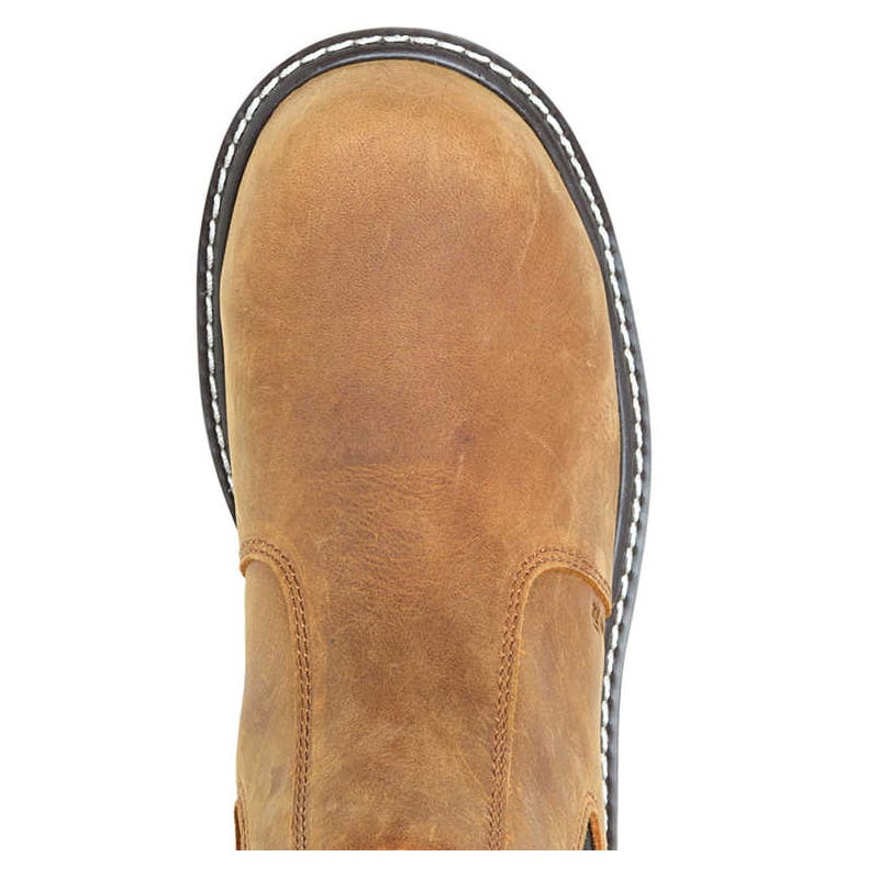 Wolverine Revival Romeo Series Work Boots, 8, Cashew, Leather - 938932