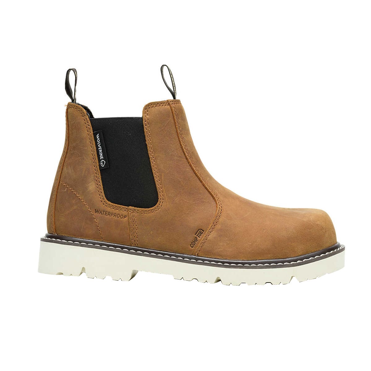 Wolverine Revival Romeo Series Work Boots, 8, Cashew, Leather - 938932