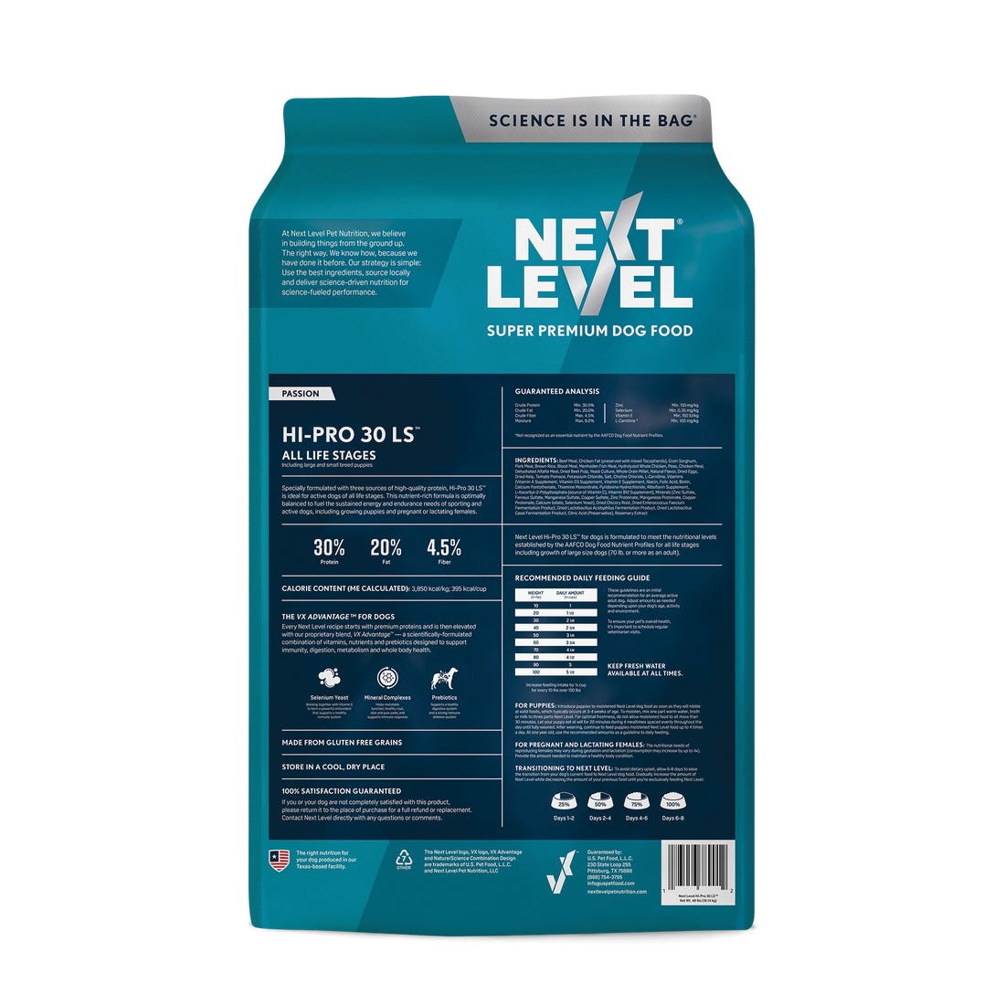 Next Level HI-PRO 30 LS Series Dog Food, Puppies, 4 lb Bag