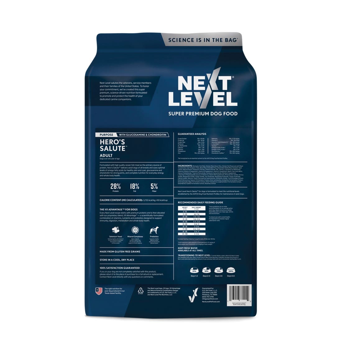 Next Level HERO'S SALUTE Series Dog Food, Adult, 40 lb Bag