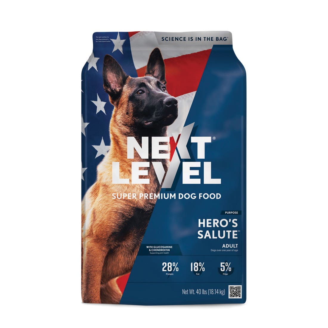 Next Level HERO'S SALUTE Series Dog Food, Adult, 40 lb Bag