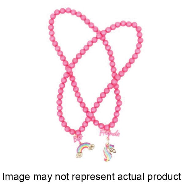 Great Pretenders Necklace Set, Best Friends Rainbow Unicorn, Beads, Pink