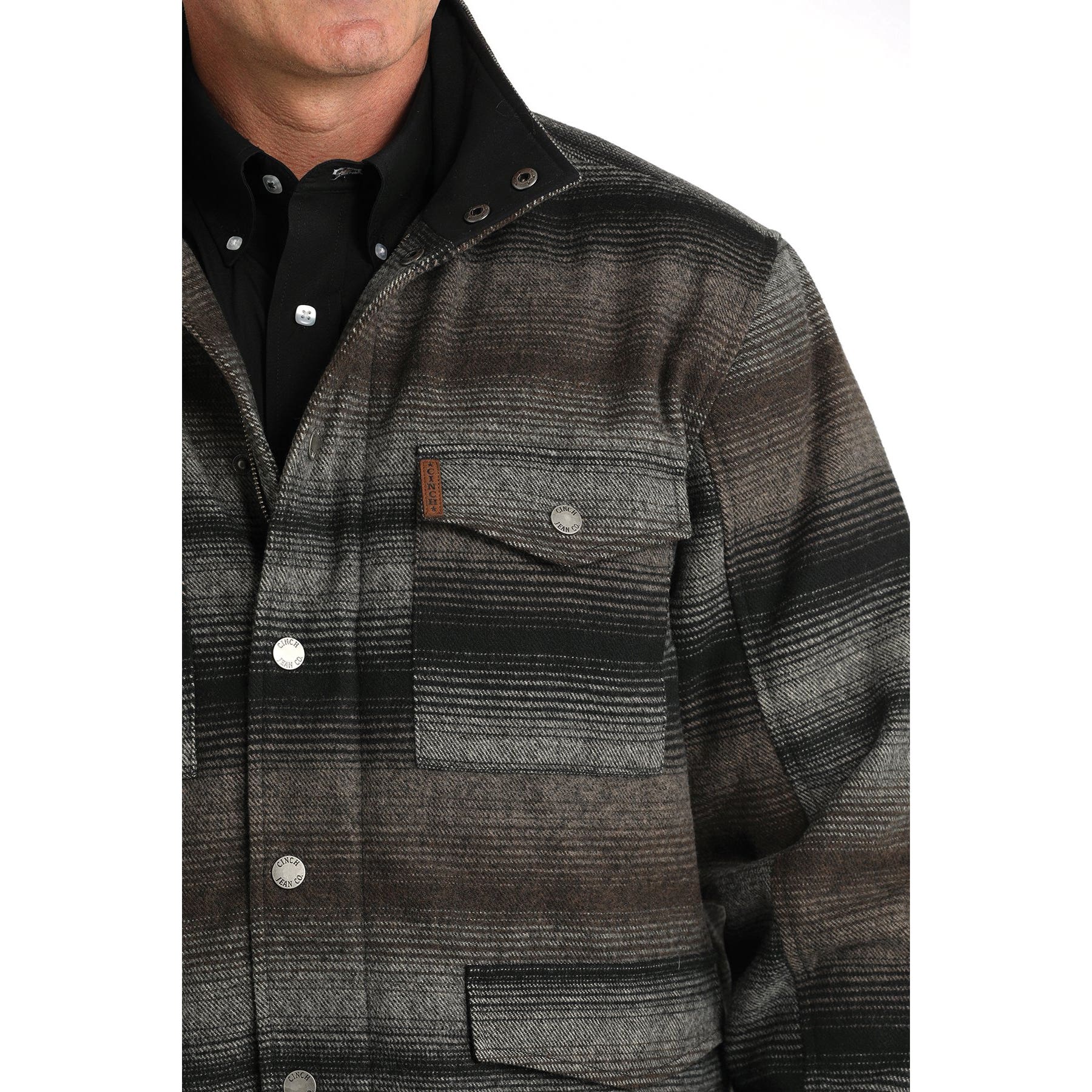 Cinch Frontier Series Polyester Twill Coat, M, Polyester, Brown