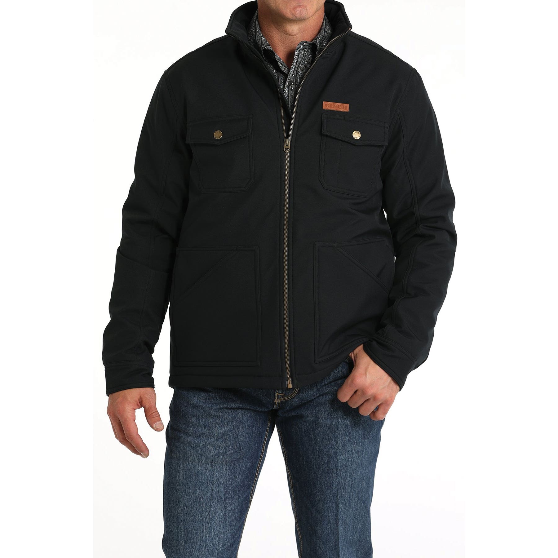 Cinch Men's Concealed Carry Bonded Jacket, M, Polyester, Black, Zipper