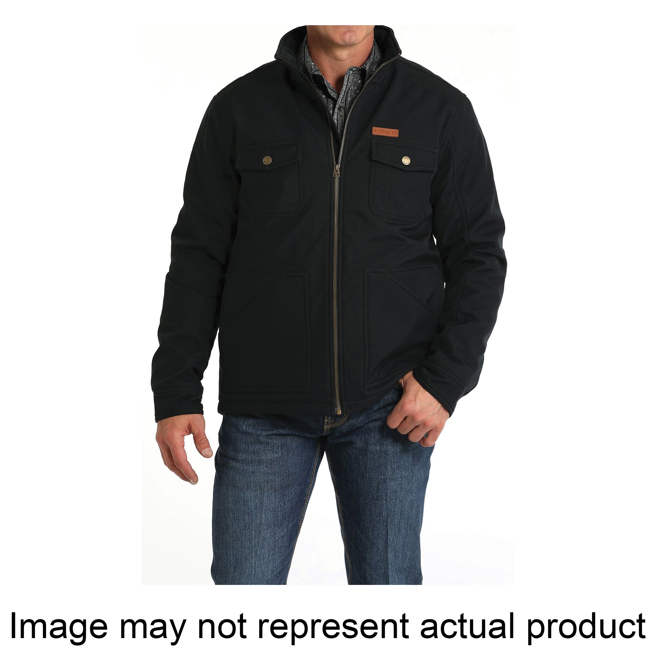 Cinch Men's Concealed Carry Bonded Jacket, 2XL, Polyester, Stone, Zipper