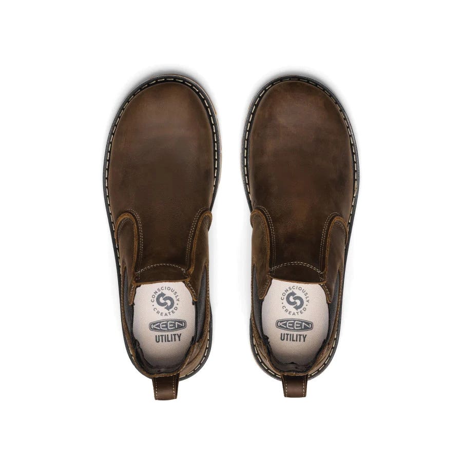 Keen San Jose Series Boots, 9.5, D W, Brown/Gum, Leather