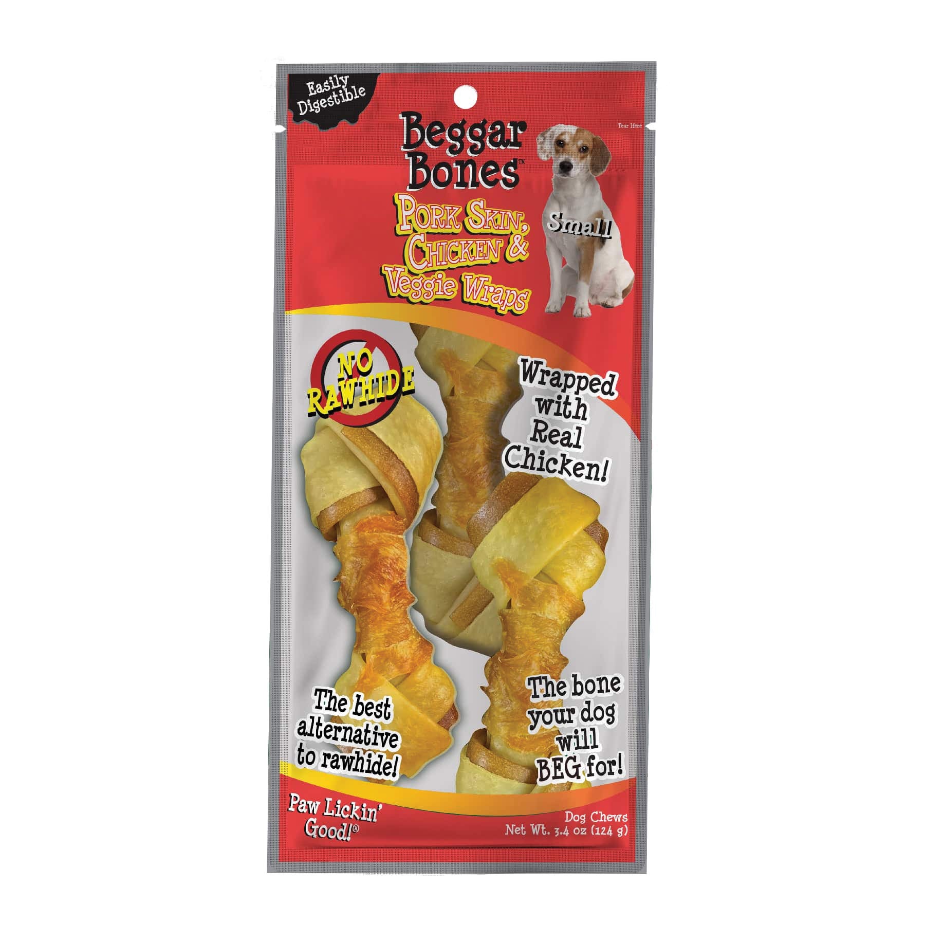 Savory Prime Beggar Bone Series Wrap, 5 in, Chicken and Veggie, S, 3.4 oz