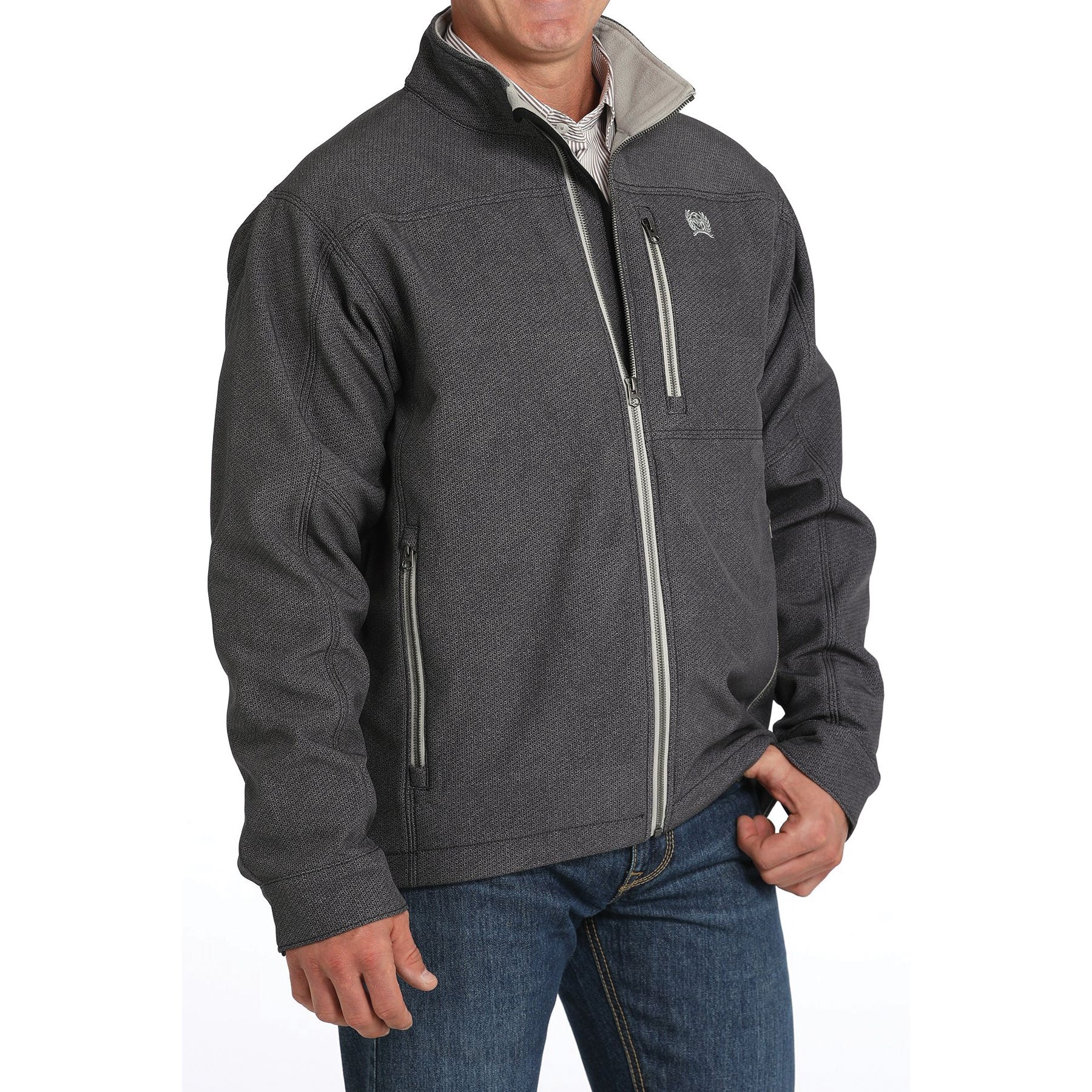 Cinch Men's Concealed Carry Bonded Jacket, M, Polyester/Spandex, Navy, Zipper