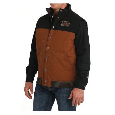 Cinch Men's Reversible Vest, Olive, M