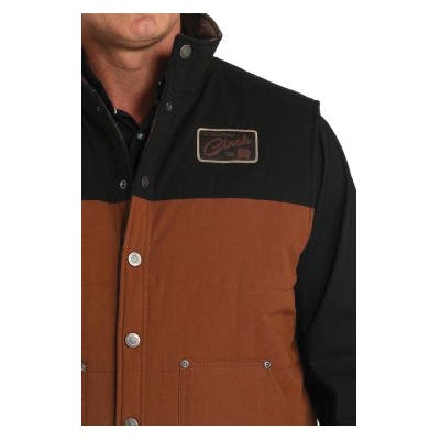 Cinch Men's Reversible Vest, Olive, 2XL