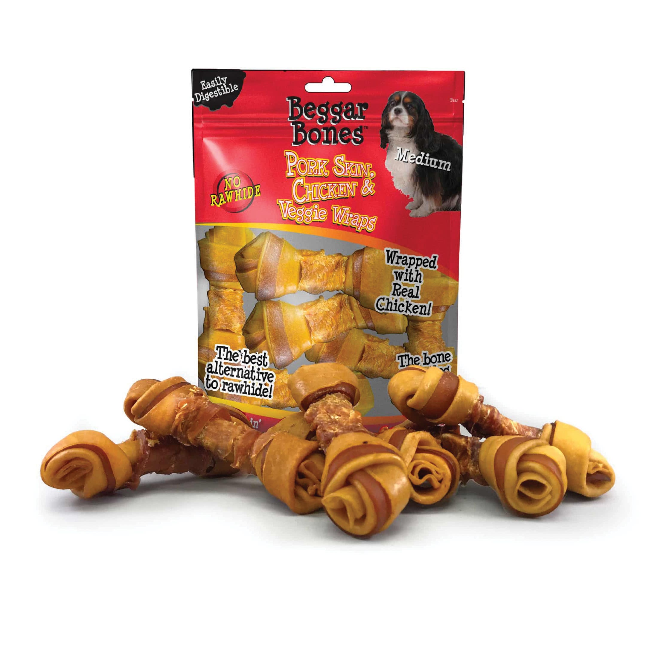 Savory Prime Beggar Bone Series Wrap, 5 in, Chicken and Veggie, L, 13.1 oz