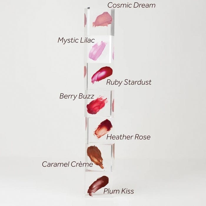The Naked Bee Silky Smooth Lip Color, Ruby Stardust, Orange Blossom Honey