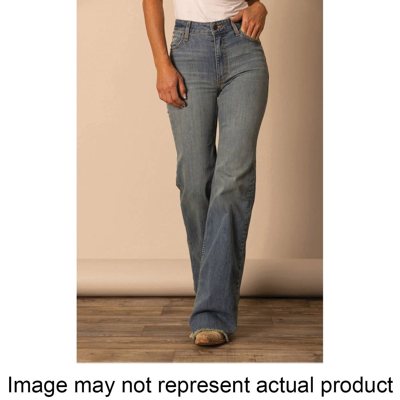 Kimes Ranch Olivia Series Jeans, 16, 36-3/4 in W, 36 in L, Dark Indigo, Wide Leg Fit