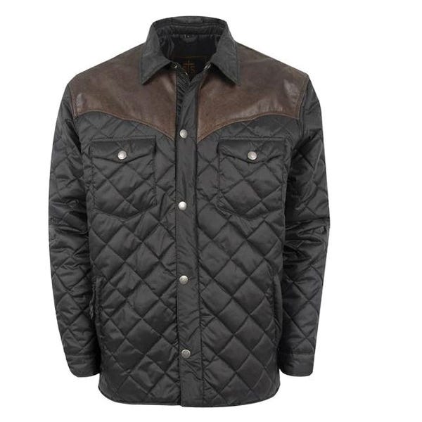 STS Ranchwear Ransom Series Insulated Jacket, XL, Polyester, Black, Snap, Zipper