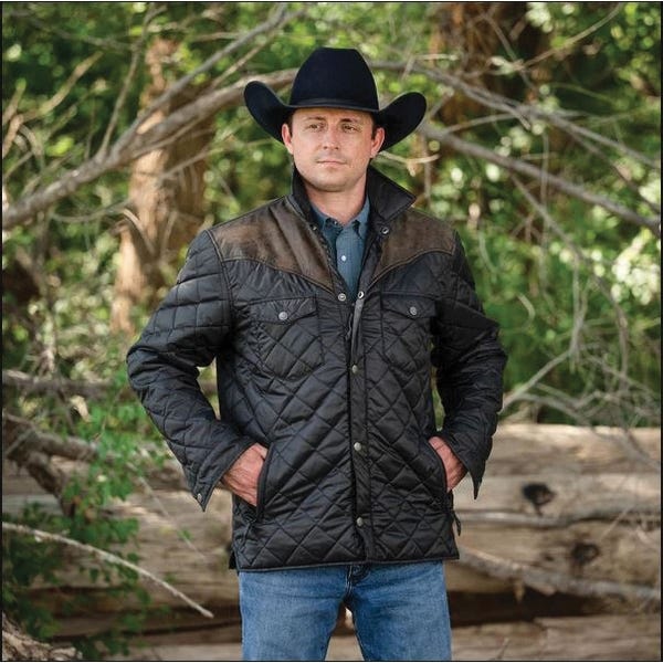 STS Ranchwear Ransom Series Insulated Jacket, 2XL, Polyester, Black, Snap, Zipper
