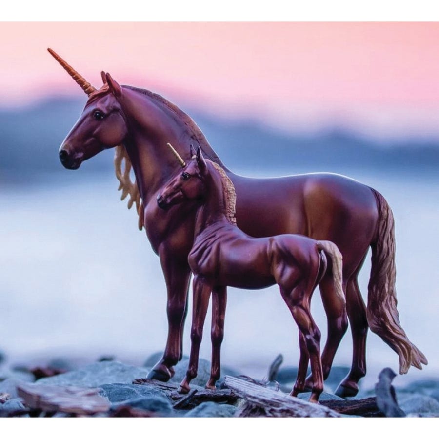 Breyer Horses Animal Toy, Cyrus and Solana Unicorns