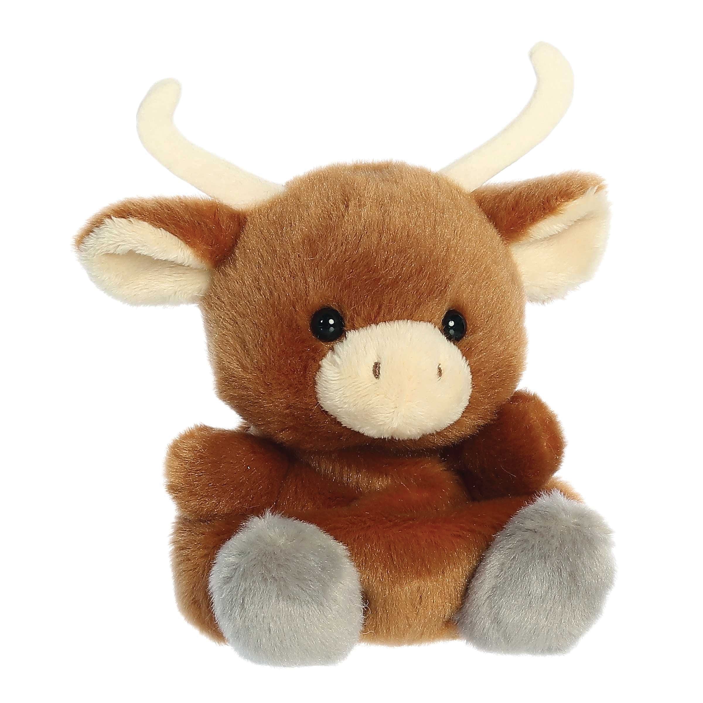 Aurora Palm Pals 33916 Landon Longhorn Toy, Unisex, Plush, Brown