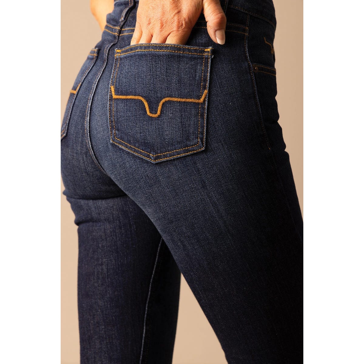 Kimes Ranch Jennifer Series Jeans, 14, 35 in W, 36 in L, Blue, Super Wide Flare Leg Fit, Stretchable