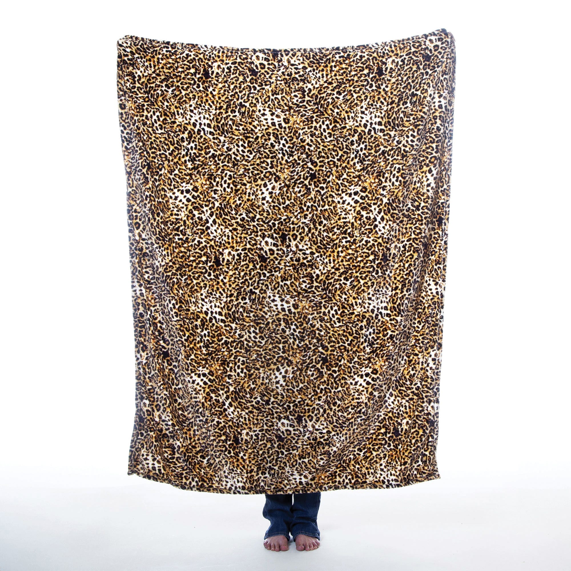 Carstens Cheetah Print Travel Blanket, 60 in L, 50 in W, Plush