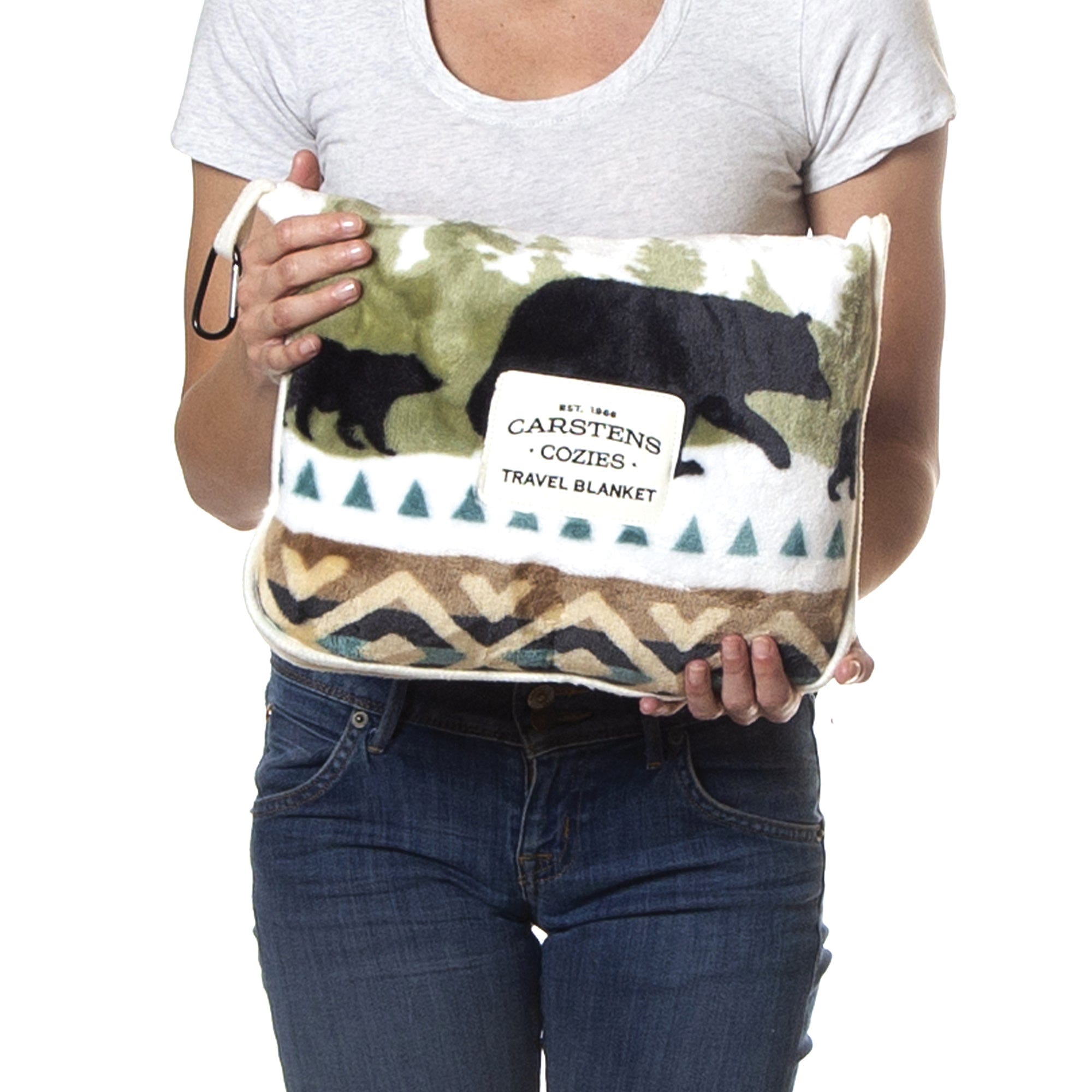 Carstens Wildlife Travel Blanket, 60 in L, 50 in W, Plush