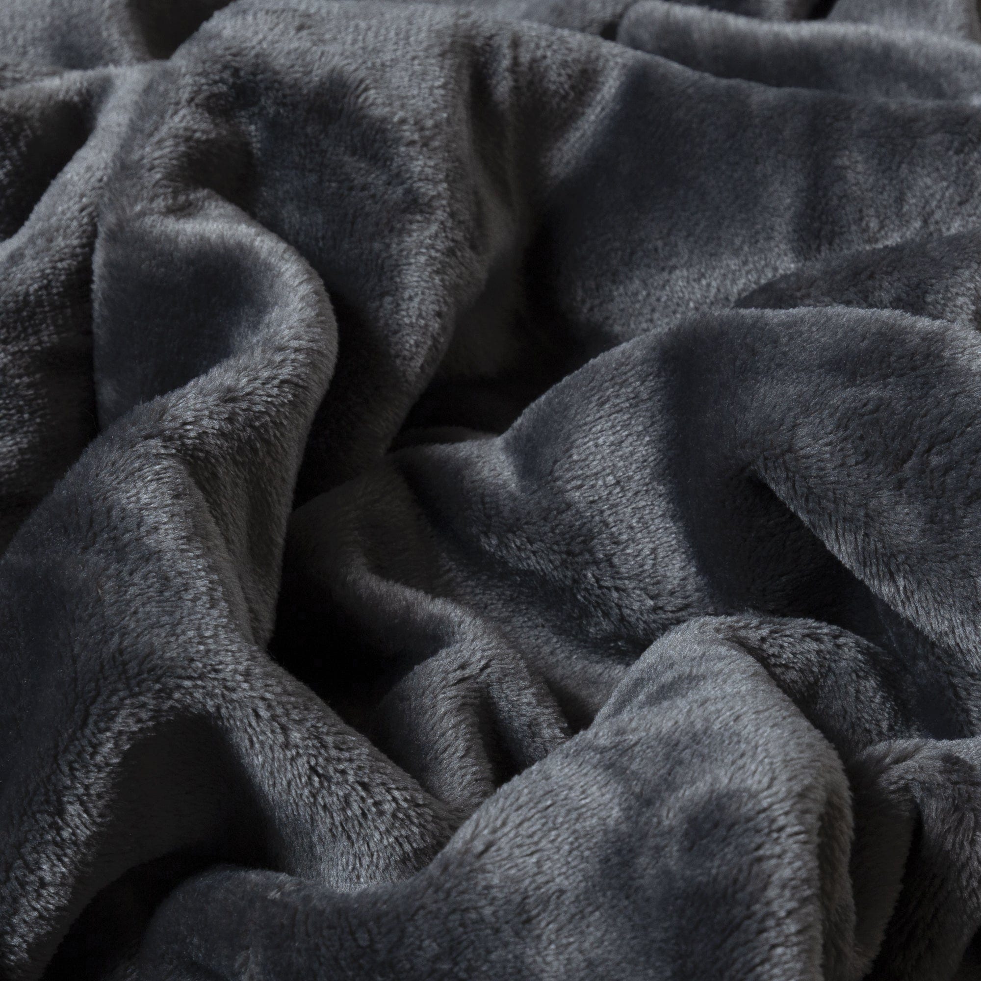 Carstens Charcoal Travel Blanket, 60 in L, 50 in W, Plush
