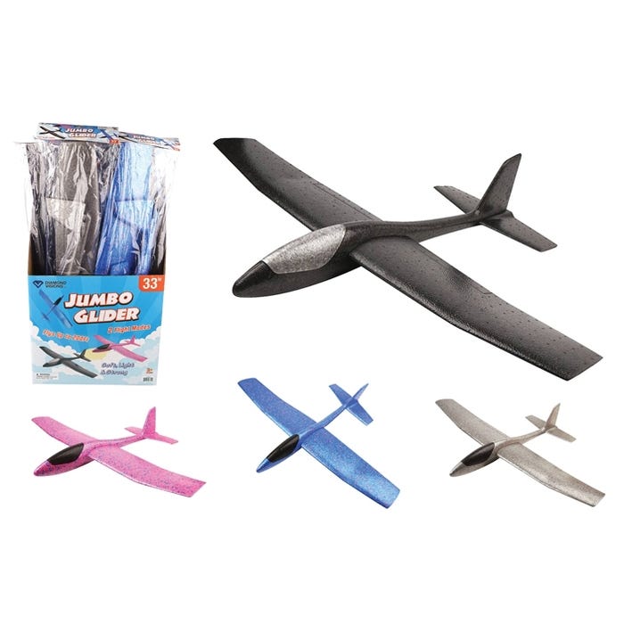Diamond Visions Super Glider Airplane, Jumbo, Foam