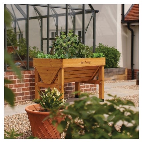 VegTrug Classic VTNS0361 Raised Bed Planter, 103.4 cm L, 76 cm W, 80 cm H, Cedar Wood, Natural