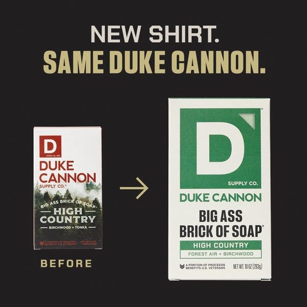 Duke Cannon Big Ass Brick of Soap Series, High-Country, 10 oz