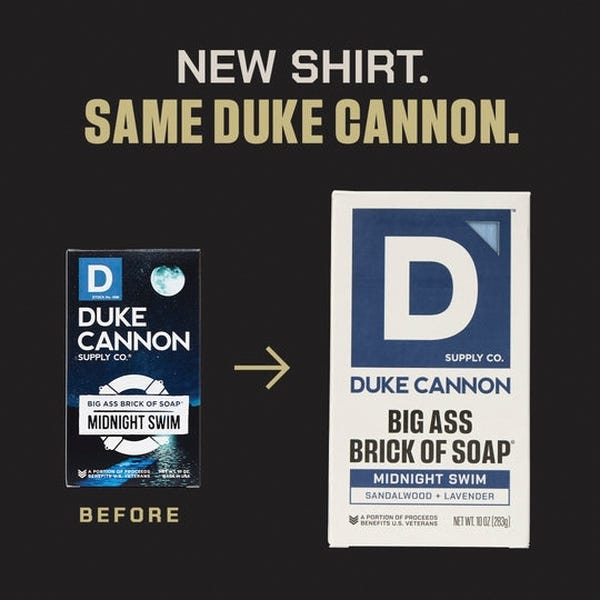 Duke Cannon Big Ass Brick of Soap Series, Midnight Swim, 10 oz
