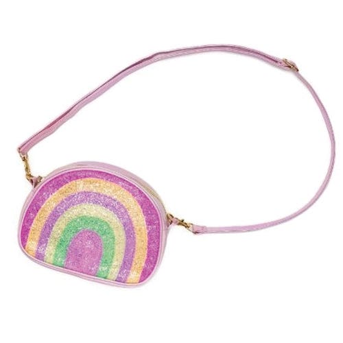 Great Pretenders Purse, Glittery Rainbow Shine, Zipper, Pink