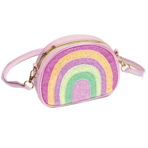 Great Pretenders Purse, Glittery Rainbow Shine, Zipper, Pink