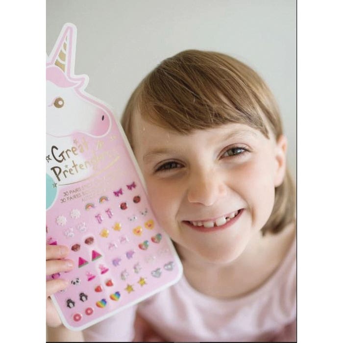 Great Pretenders Earrings, Fun Animal, Glitter, Hearts, Rainbows, Stars, Unicorn
