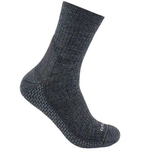 Carhartt Force Grid Series Short Crew Socks, Men's, XL, Elastane/Merino Wool/Nylon, Carbon Heather