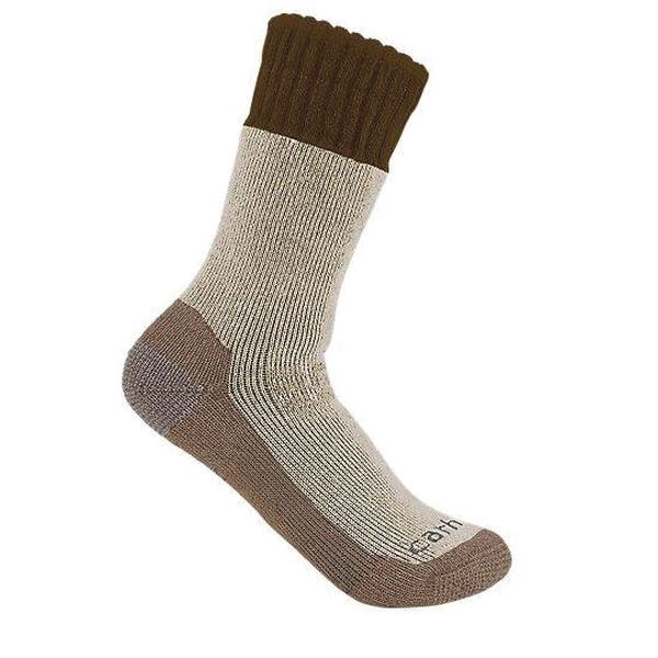 Carhartt Boot Socks, Men's, M, Acrylic/Elastane/Nylon/Polyester/Wool, Carhartt Brown