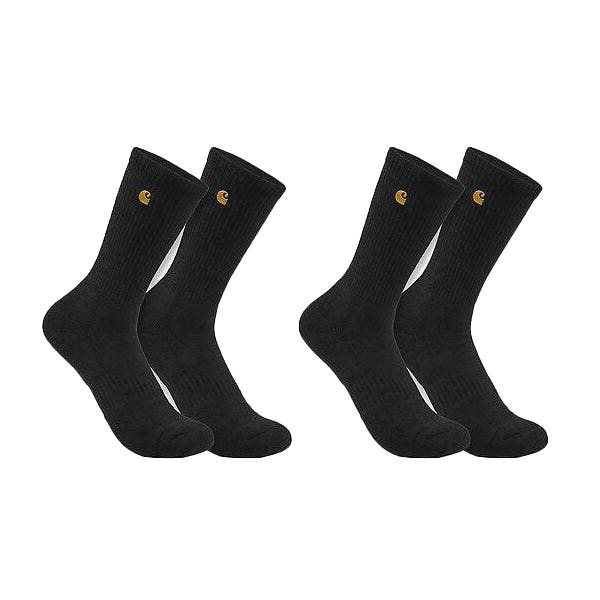 Carhartt Crew Socks, Women's, L, Elastane/Other Fiber/Polyester/Rayon, Black