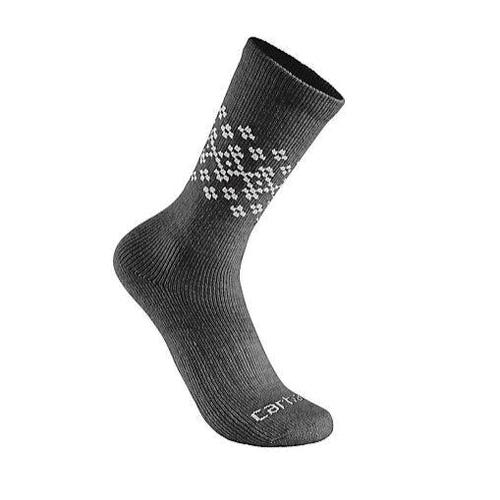 Carhartt Fairisle Crew Socks, Women's, M, Acrylic/Elastane/Nylon/Polyester/Wool, Assorted