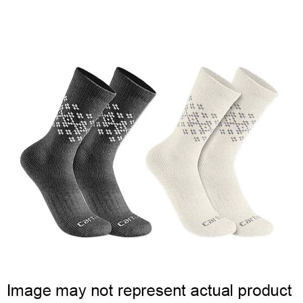 Carhartt Fairisle Crew Socks, Women's, M, Acrylic/Elastane/Nylon/Polyester/Wool, Assorted