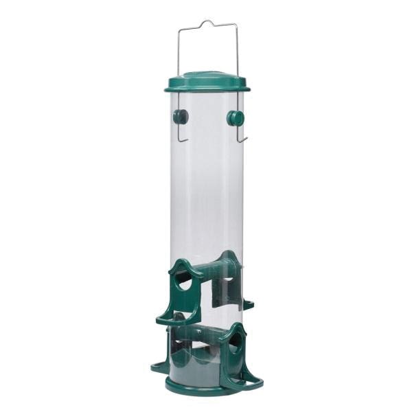 Songbird ESSENTIALS Bird Feeder, 6.69 in H, Tube, 7 Cup, Green