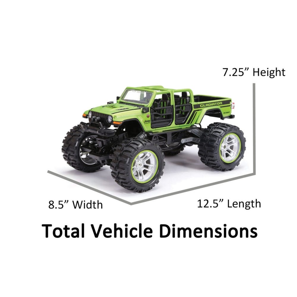 New Bright RC 4 x 4 Jeep Gladiator Rock Crawler Toy Car, 6 years and Up