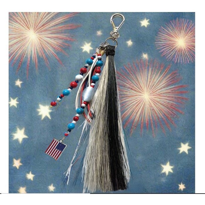 Cowboy Collectibles Freedom Bag Tassel, Beads/Horse Hair